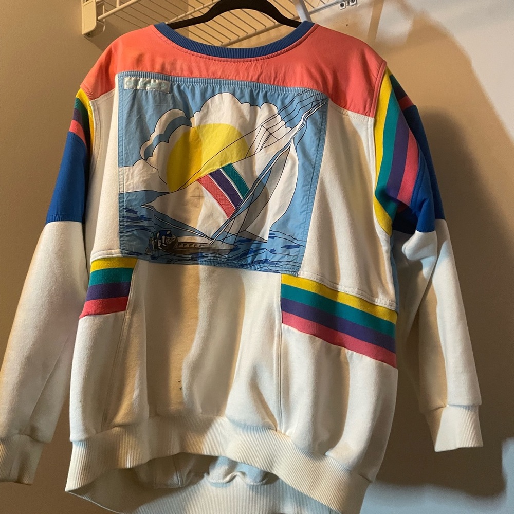vintage adidas regatta crewneck sweater sailing Large.